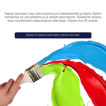 Haijibu zidna tkanina od staklenih vlakana, otporna na vlagu, biljna vlakna, neoklasični pastoralni francuski vintage stil, protupožarna zaštita