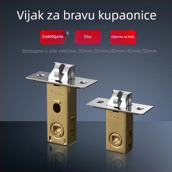 Brava za kupaonicu sa jezičkom i tijelom brave, pribor