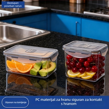 Kutija za voće i hranu za hladnjak, prozirna PC kutija za pohranu, zatvorena rashladna kutija za komercijalnu upotrebu
