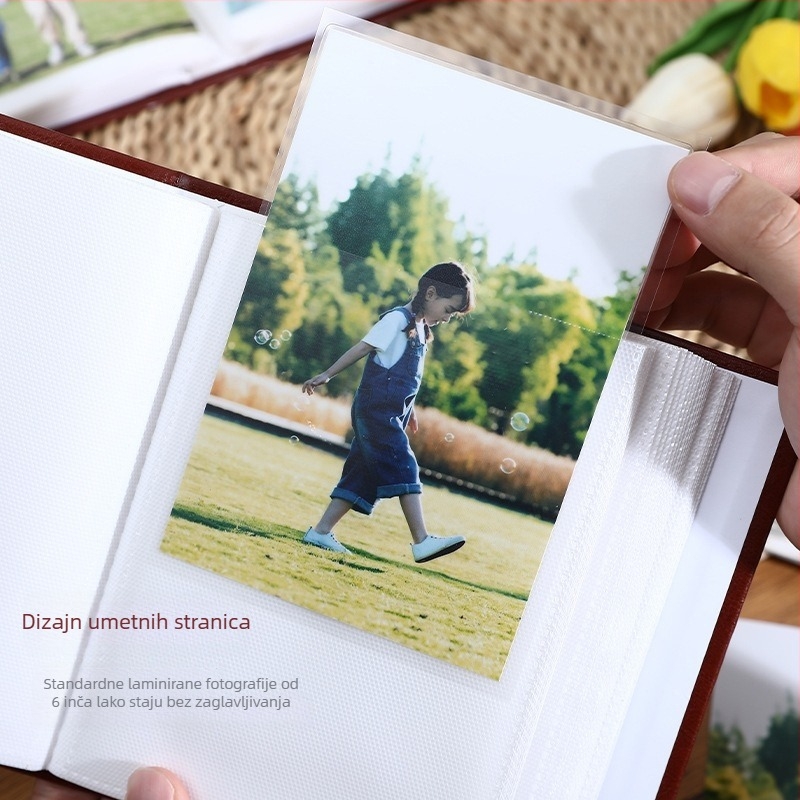6-inčni fotoalbum s umetnutim stranicama, velik kapacitet za obitelj i rast djece, fotoalbum za par, model 2025