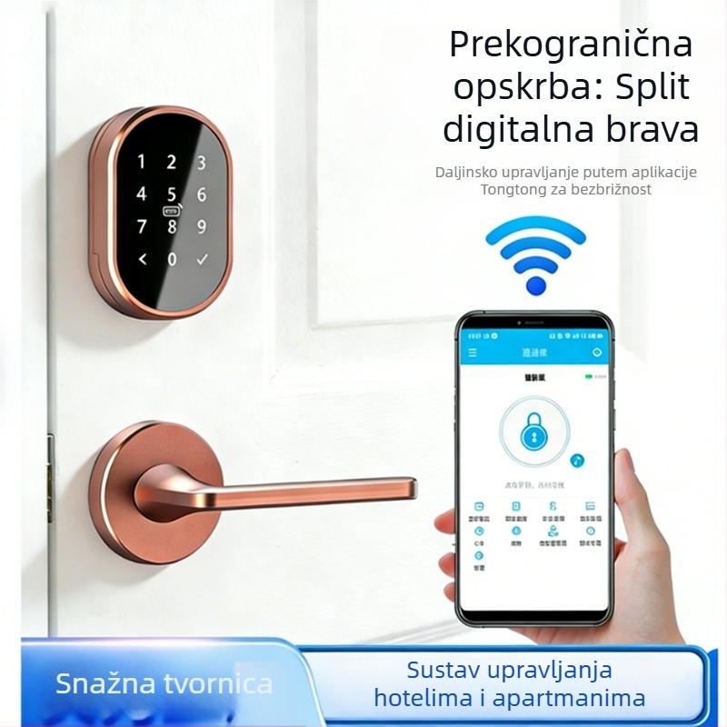Split tip hotelska vrata zaključavanje sa sustavom TTHOTEL – elektronički zaključivač s magnetskom kartom i lozinkom