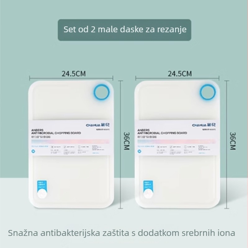 Camellia plastična daska za rezanje, dvostrana, ultra tanka, lagana, antibakterijska i protiv plijesni