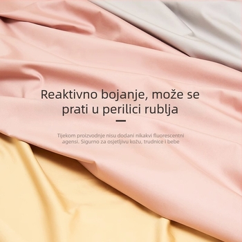 Visokokvalitetna dugovlaknasta pamučna satenska plah madrac s zaštitom madraca, jednofarbna