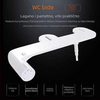 L7 Ne-električni pametni bidet na poklopac toaleta, pranjem stražnjice, toplom i hladnom vodom, za kućnu upotrebu