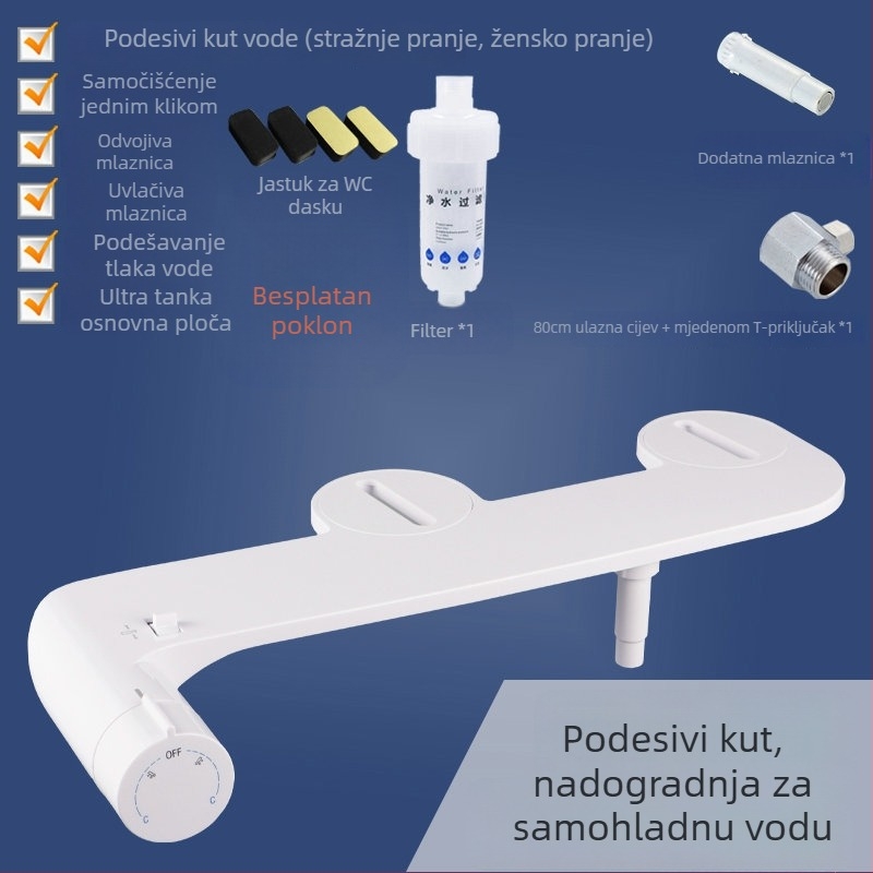 L7 Ne-električni pametni bidet na poklopac toaleta, pranjem stražnjice, toplom i hladnom vodom, za kućnu upotrebu