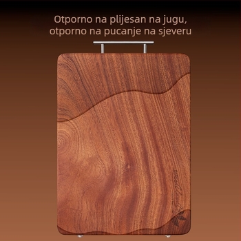 Daska za rezanje od ebenovog drveta, antibakterijska i otporna na plijesan, prehrambene klase, dvostrana, kuhinja.