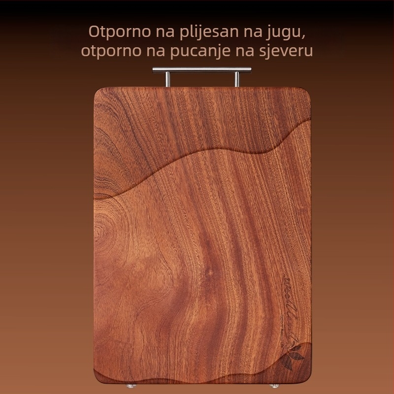 Daska za rezanje od ebenovog drveta, antibakterijska i otporna na plijesan, prehrambene klase, dvostrana, kuhinja.