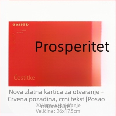 Zlatno ukrašena čestitka za otvaranje tvrtke i poslovne proslave, motiv košare s cvijećem, kartica za useljavanje, materijali za pakiranje živih cvjetova