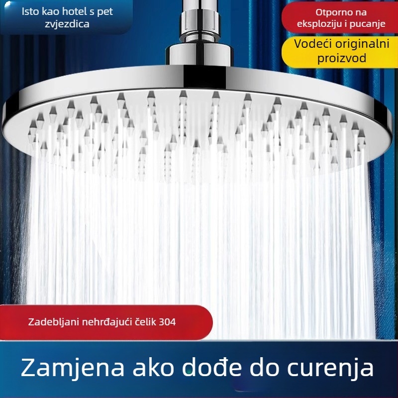Kada od nehrđajućeg čelika 304, velika kišna glava, visoki tlak, okretna podrška, glava s jednim izlazom