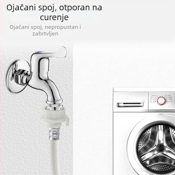 Prilagođeni potpuno automatski dovod vode za perilicu rublja, produžena vodovodna cijev, 4-putni spoj i crijevo za pričvršivanje vode