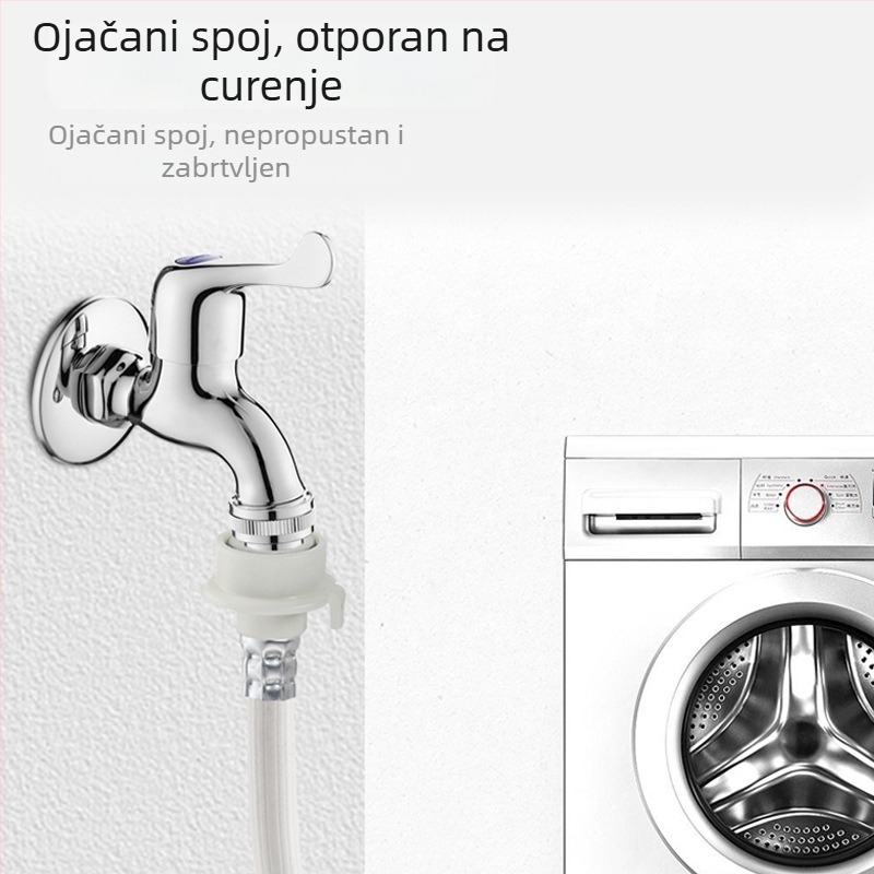 Prilagođeni potpuno automatski dovod vode za perilicu rublja, produžena vodovodna cijev, 4-putni spoj i crijevo za pričvršivanje vode