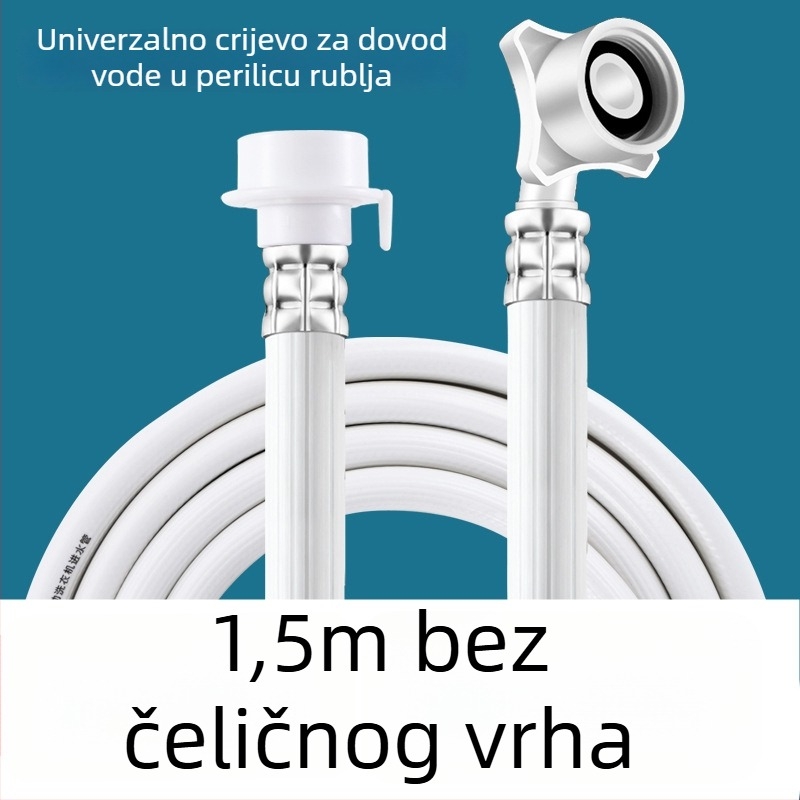 Prilagođeni potpuno automatski dovod vode za perilicu rublja, produžena vodovodna cijev, 4-putni spoj i crijevo za pričvršivanje vode