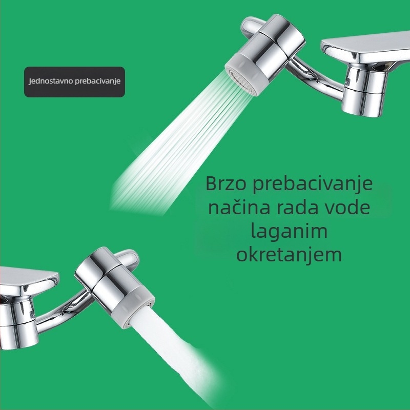 Nehrđajući čelik, univerzalno okretno rame slavine s aeratorom, produženje raspršivanja i filtr