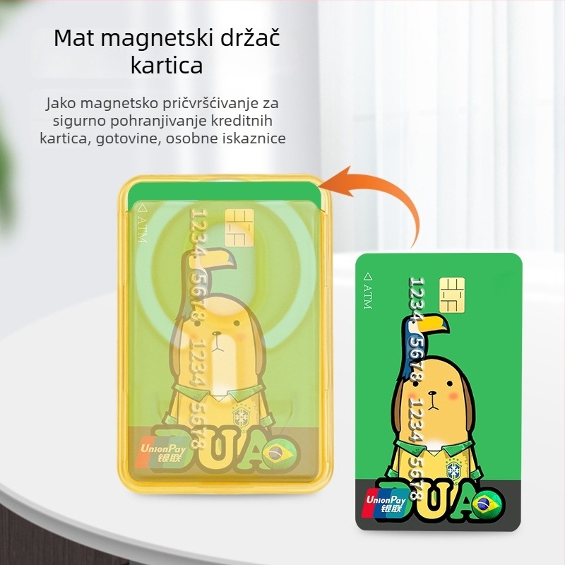 Prozirni PC matni magnetski držač kartica za iPhone u živim bojama