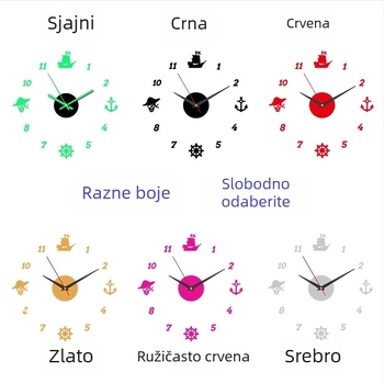 Okrogli zidni sat za spavaću sobu i dnevni boravak, svijetleći, tih pokret, moderan dekorativni dizajn