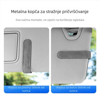 Auto klips za vizir s višenamjenskim skladištenjem kartica i potvrda, kutija za naočale, inovativna ugradnja bez oštećenja