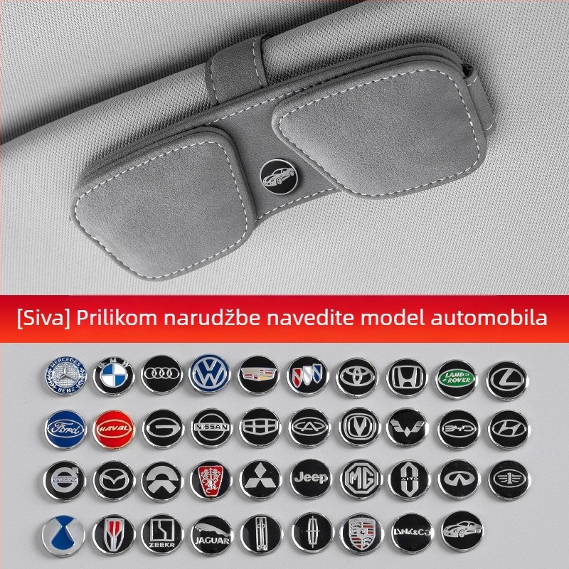 Auto klips za vizir s višenamjenskim skladištenjem kartica i potvrda, kutija za naočale, inovativna ugradnja bez oštećenja