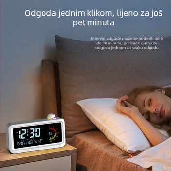 Budilnik za učenike s LCD zaslonom u boji i tajmerom, stolni digitalni sat za djecu