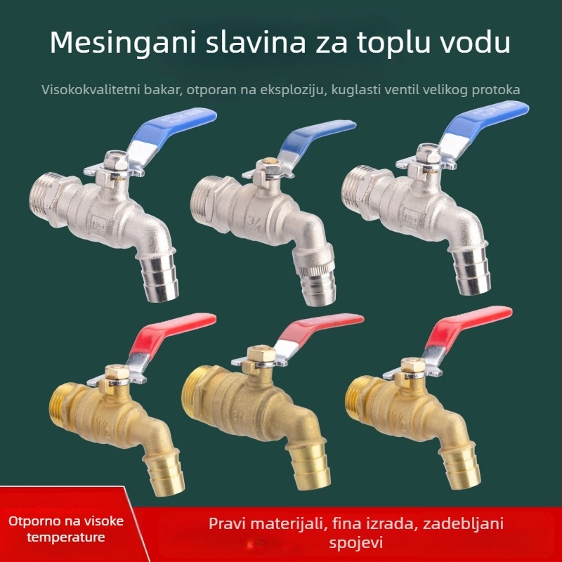 Mesingani toplovodni ventil visoke temperature, brzo otvaranje mlaznice za bojler i ventil za ispuštanje 3/4 inča, vanjska otpornost na smrzavanje, ojačan dizajn