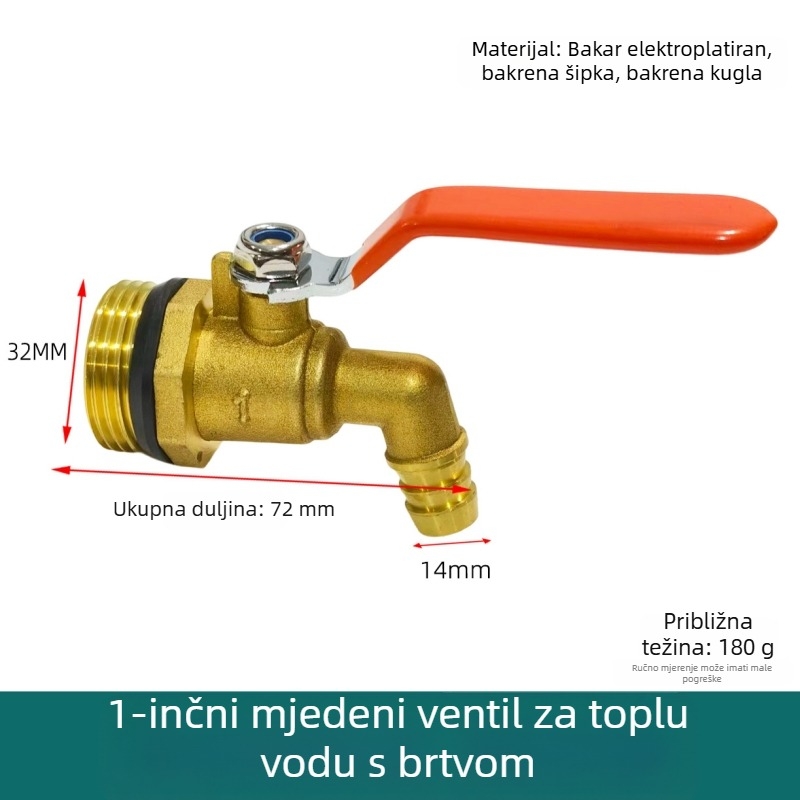 Mesingani toplovodni ventil visoke temperature, brzo otvaranje mlaznice za bojler i ventil za ispuštanje 3/4 inča, vanjska otpornost na smrzavanje, ojačan dizajn