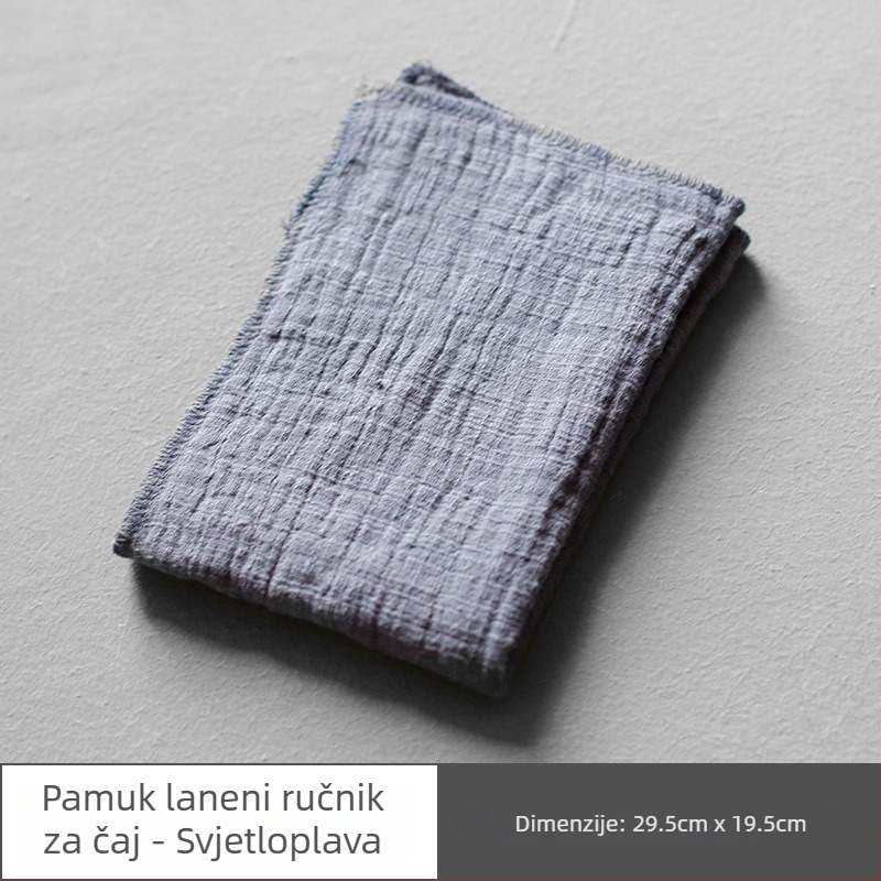 Čajna krpa od pamuka i lana, pravokutna, upijajuća, jednostruka, kineski stil Kung Fu Zen, retro dizajn