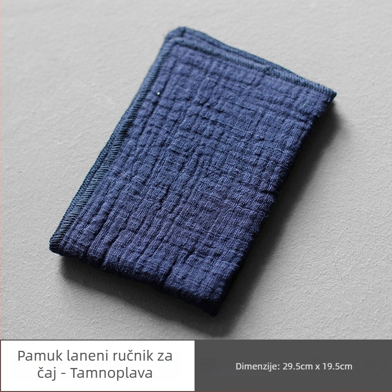 Čajna krpa od pamuka i lana, pravokutna, upijajuća, jednostruka, kineski stil Kung Fu Zen, retro dizajn