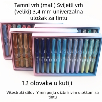 Yiren ergonomsko pero s izmjenjivim atramentskim vakuom, šareno plastično kućište, veliki i uski vrh, za vježbanje pisanja učenika