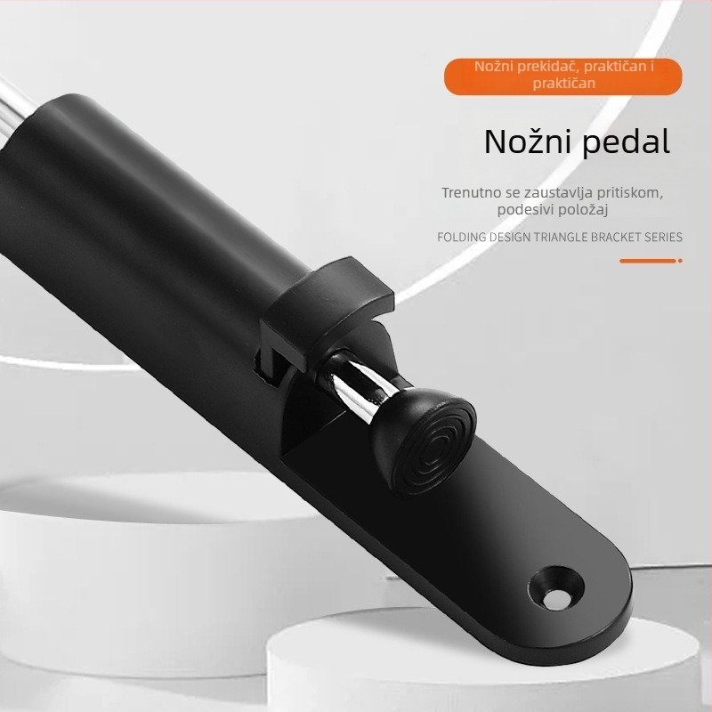 Dverni stop od cinkovog legura s potkovastim pedalom za spavaće sobe i drvena vrata, ojačani gornji dio, podesivo pozicioniranje, zaštita od sudara