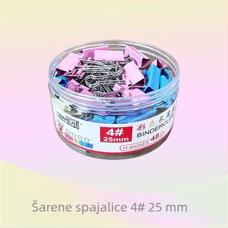 Hongjie Šarene metalne kvačice za dokumente 25 mm – kvačice za fascikle i dokumente