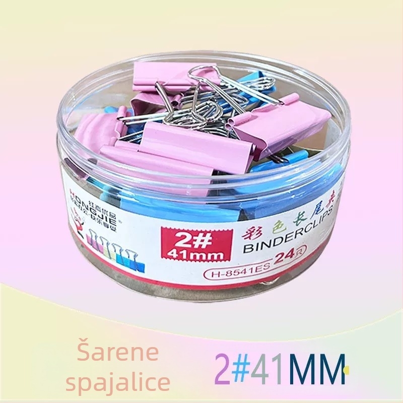 Hongjie Šarene metalne kvačice za dokumente 25 mm – kvačice za fascikle i dokumente