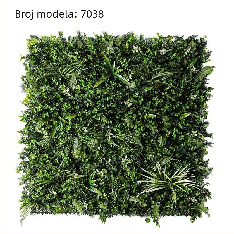 100×100 cm visokokvalitetni panel umjetnih biljaka – plastična zelena pozadina za dekoraciju i uređenje krajolika