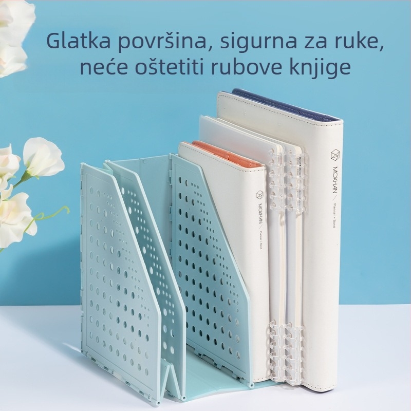 Deli TB505 Trostruki sklopivi držač za knjige na stol s izvlačnim okvirom za datoteke