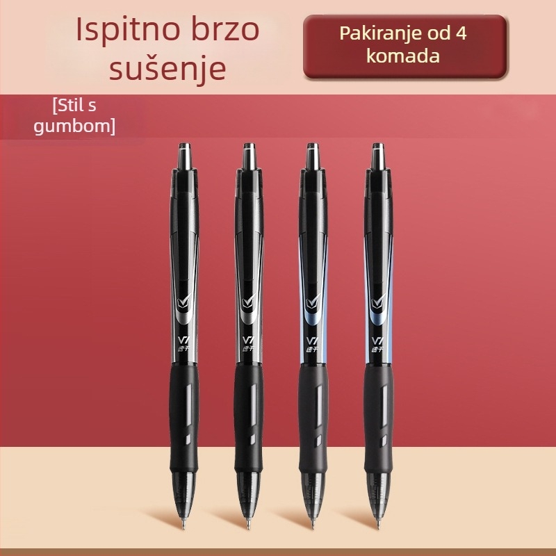 Deli ispitna olovka V1 – izvučno neutralno pero za učenike, brzo sušeće tinte, crna tinta