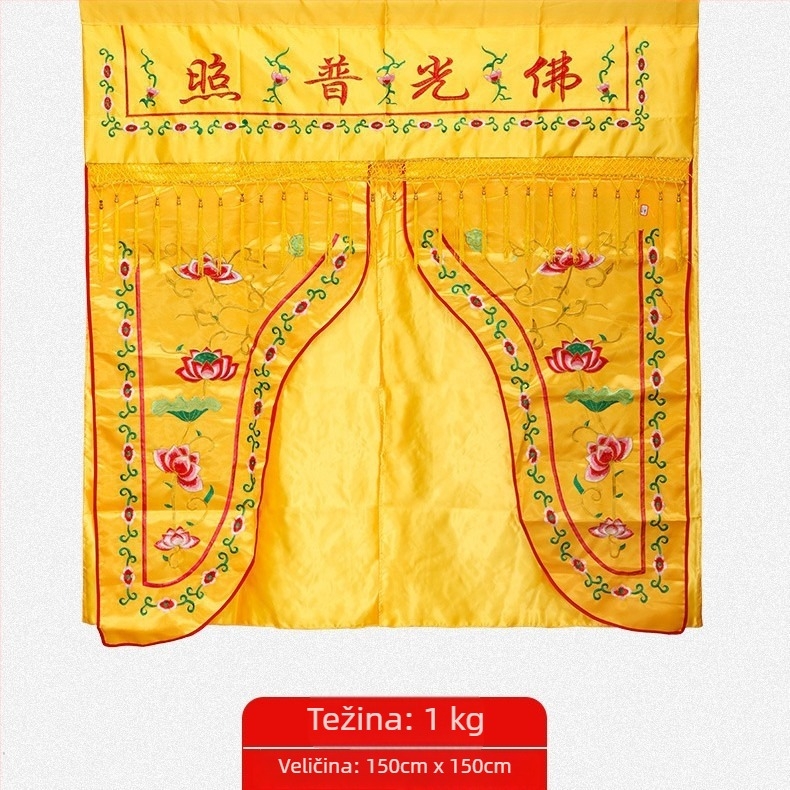 Zavjesa budističkog hrama Dragon Gate s izvezom Lotosa