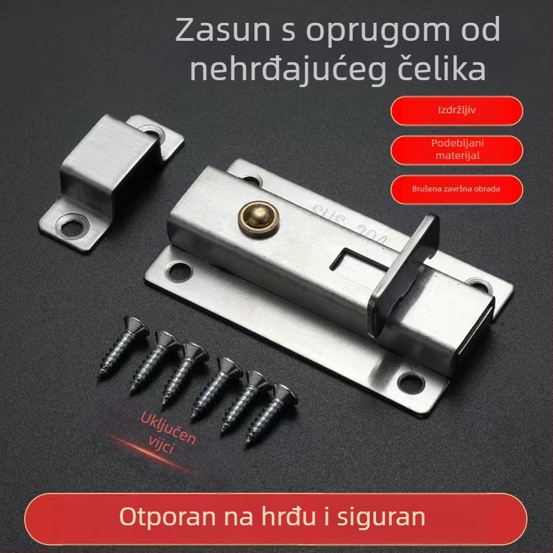 304 nehrđajući čelik s opružnim zasunom za drvena vrata