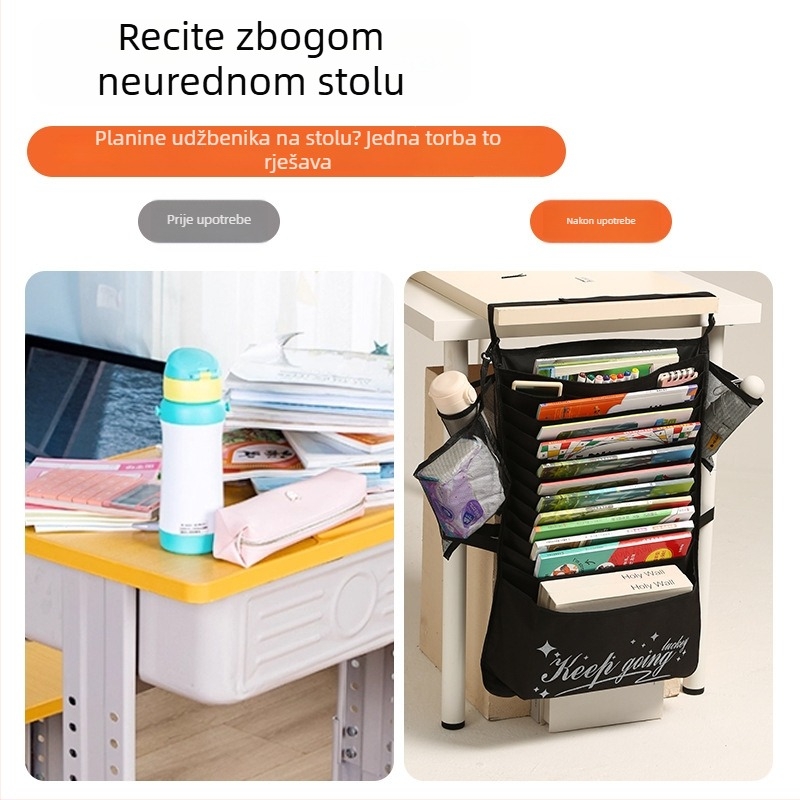 Viseća torba za knjige uz rub stola, velikog kapaciteta, za učenike srednje škole