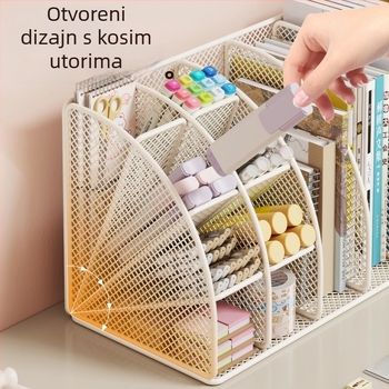 Držač za knjige i dokumente na radnom stolu, višeslojni organizator, držač gel olovaka