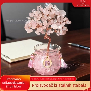 Stablo novca od citrina – kristalni stolni ukras za dom i ured