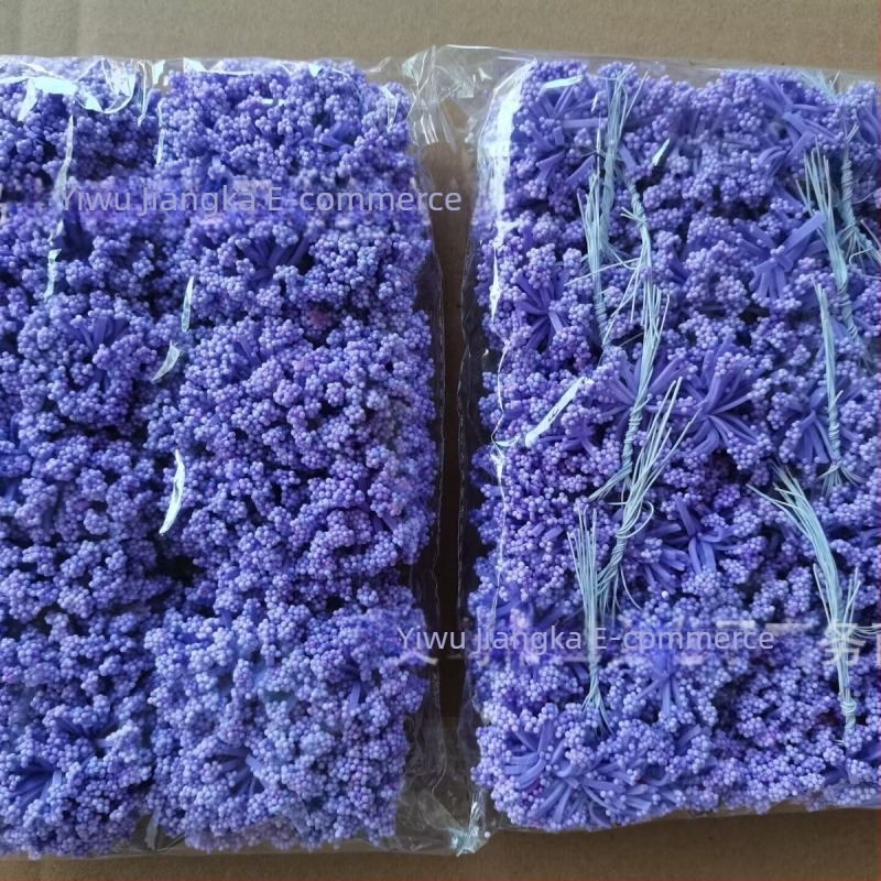 PE cvjetni set: lavanda pjeneći cvjetovi, cvjetovi zvjezdarnog neba, lažni suhi cvjetovi, vijenci od vinove loze za DIY, dodaci za kutiju bombona