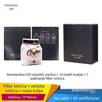 Intention Coffee set od 5 drip bag vrećica, 10 filtr vrećica, vanjska vrećica i kutija za pakiranje