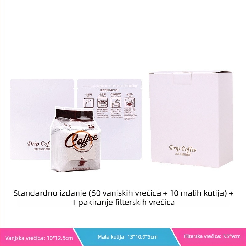 Intention Coffee set od 5 drip bag vrećica, 10 filtr vrećica, vanjska vrećica i kutija za pakiranje