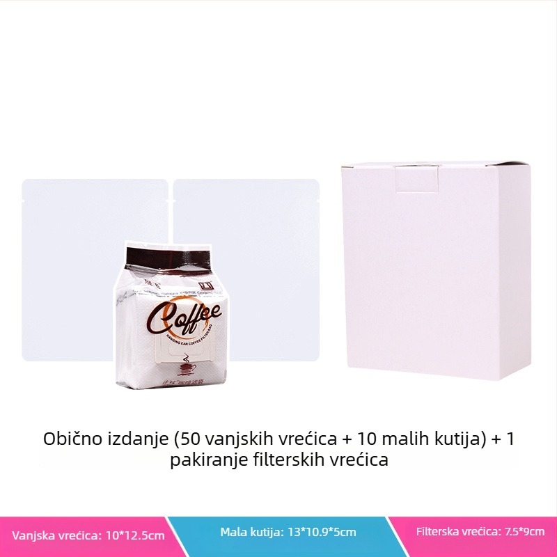 Intention Coffee set od 5 drip bag vrećica, 10 filtr vrećica, vanjska vrećica i kutija za pakiranje