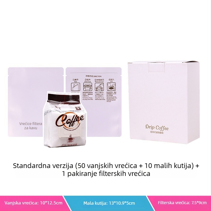 Intention Coffee set od 5 drip bag vrećica, 10 filtr vrećica, vanjska vrećica i kutija za pakiranje