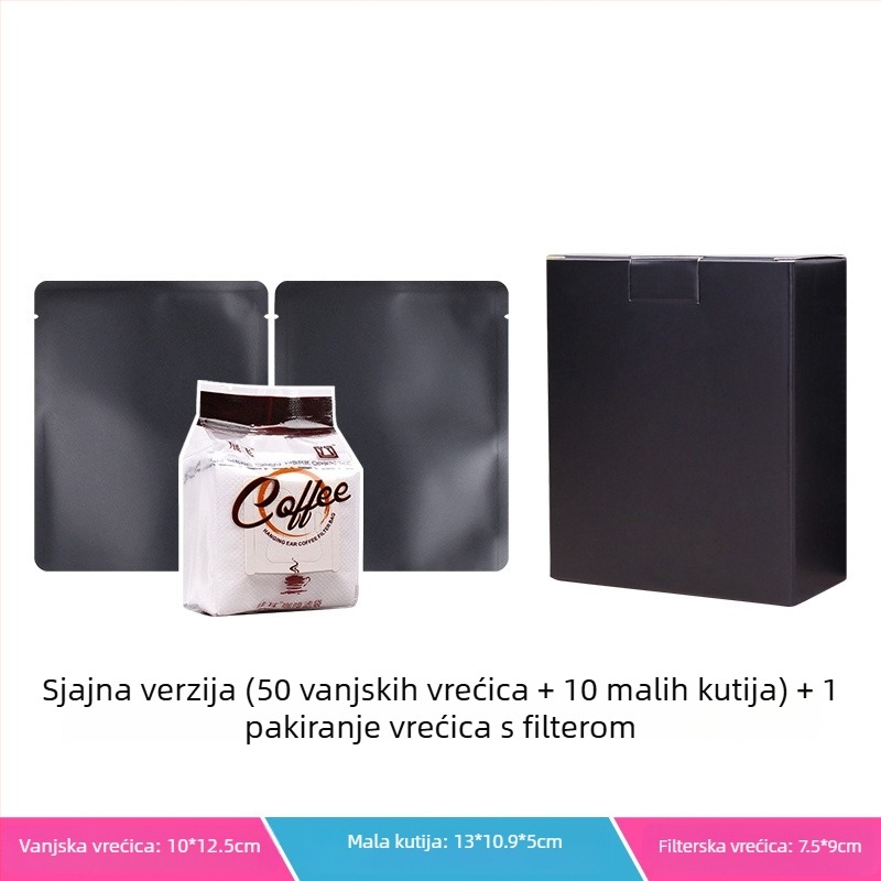 Intention Coffee set od 5 drip bag vrećica, 10 filtr vrećica, vanjska vrećica i kutija za pakiranje