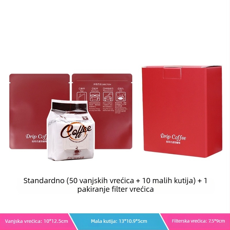 Intention Coffee set od 5 drip bag vrećica, 10 filtr vrećica, vanjska vrećica i kutija za pakiranje