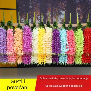 Viseća girlanda od umjetnih svilenih cvjetova za unutarnju dekoraciju stropa, 110 cm