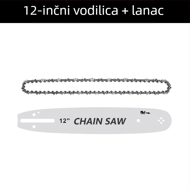 Bežična lančana pila s litijskom baterijom, bez četkica, punjiva, 12/16 inča, zaslon snage, prijenosna vrtna pila