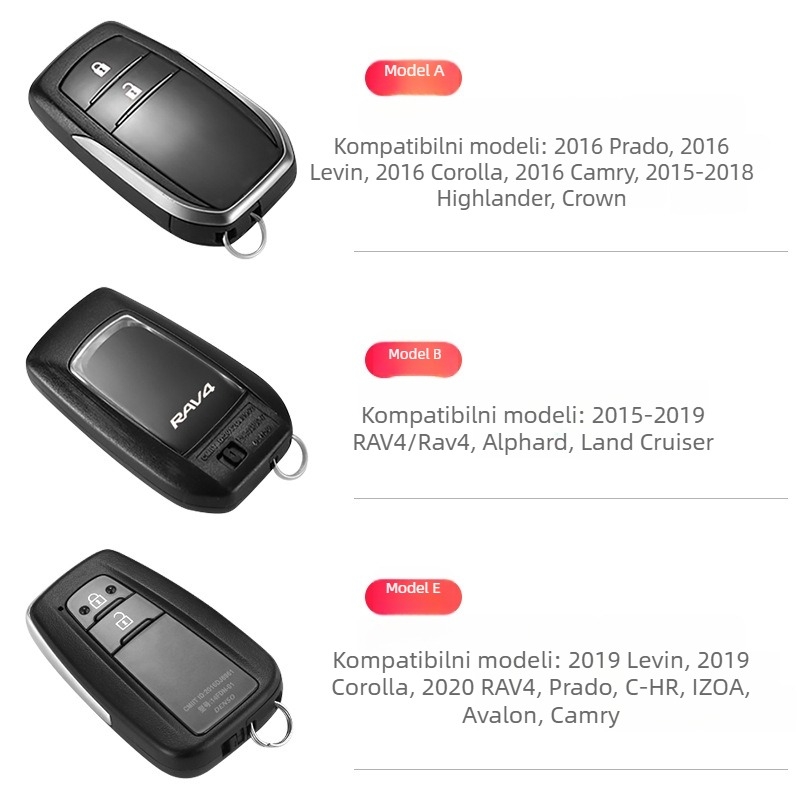 Toyota potpuno zaštitna futrola za ključeve za modele Camry, Prado, Crown, Highlander i ostale modele