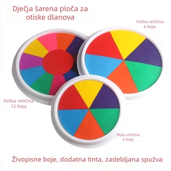 Set podloga za finger paint za djecu – šareni otisci ruke i prstiju