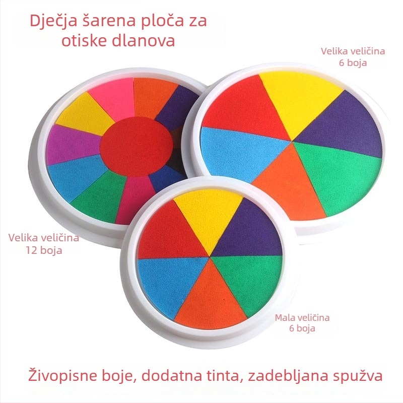 Set podloga za finger paint za djecu – šareni otisci ruke i prstiju